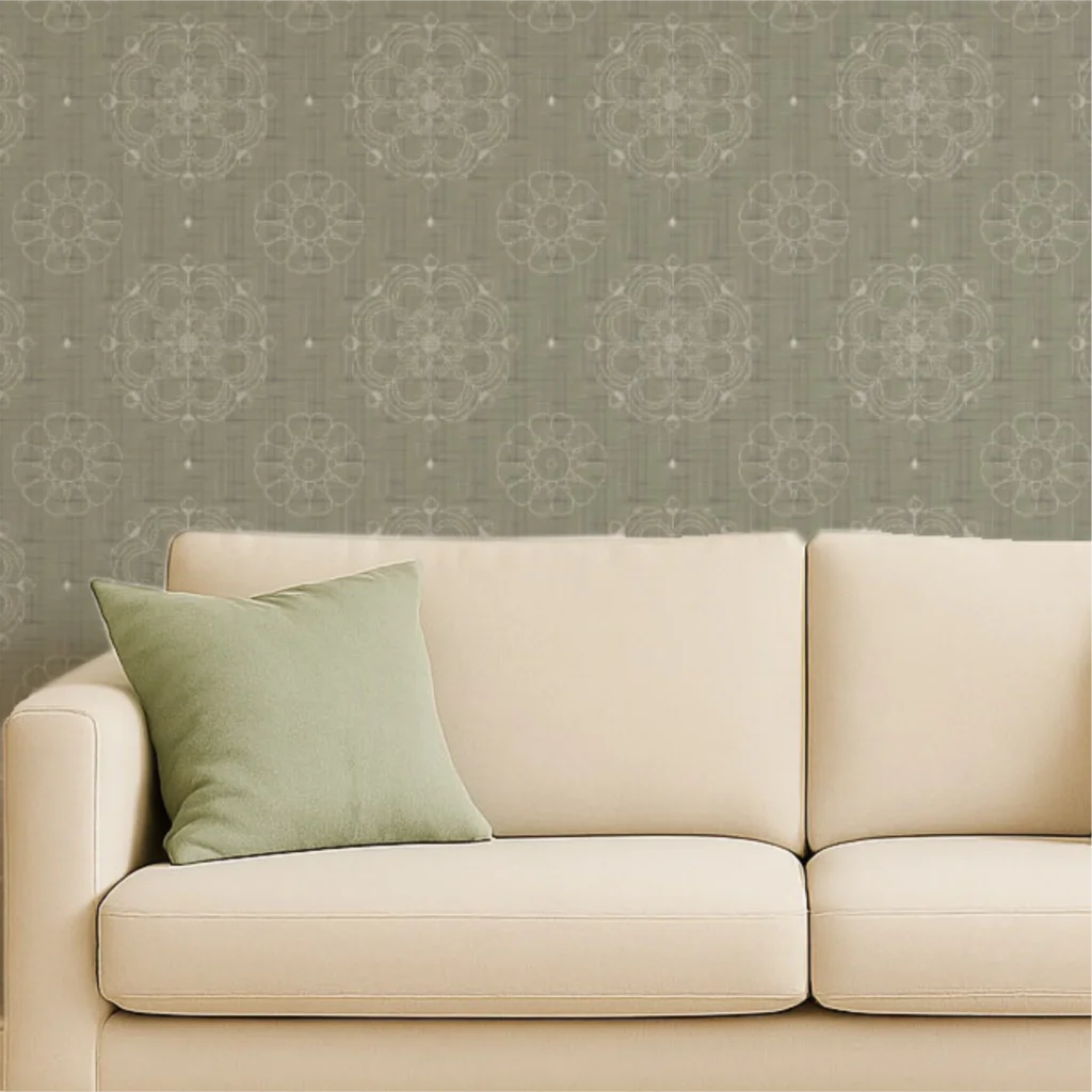 mockup wallpaper living room