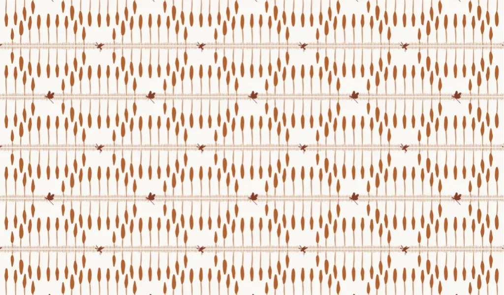 Eldy-Coordinating2_terracotta_Reed_Rhythm_minimalis_grass_pattern