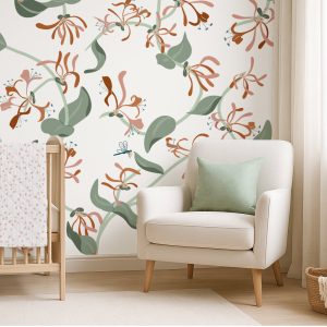 babykamer behang en dekentje